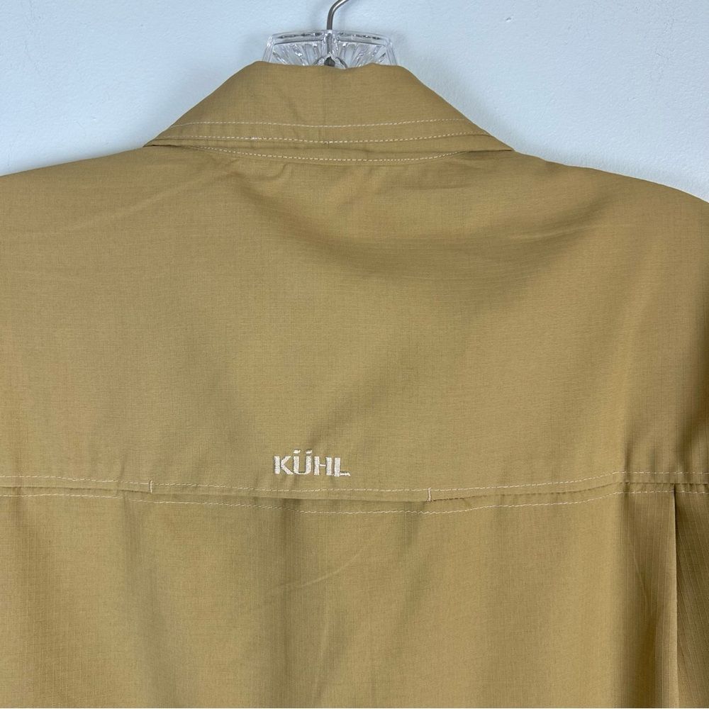 Kuhl Wunderer Short Sleeve Shirt UPF 50 Khaki Outdoors Hiking Fishing Casual M - Picture 13 of 16
